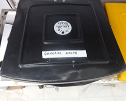 Black color bin for general waste