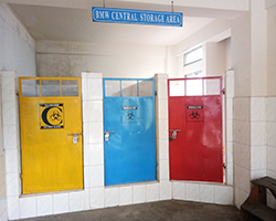 Biomedical waste central storage area