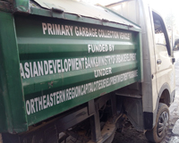 Vehicles for transportation of waste from residential areas to land-fill area at Marten